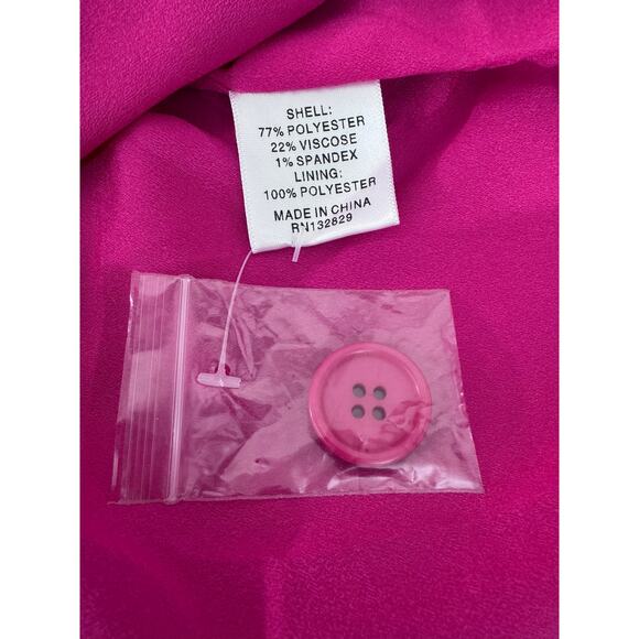 "NEW W/DEFECT"  "Lovers & Friends" Hot Pink Trench Coat SZ XS Fairy Goth Blondie - Picture 14 of 16